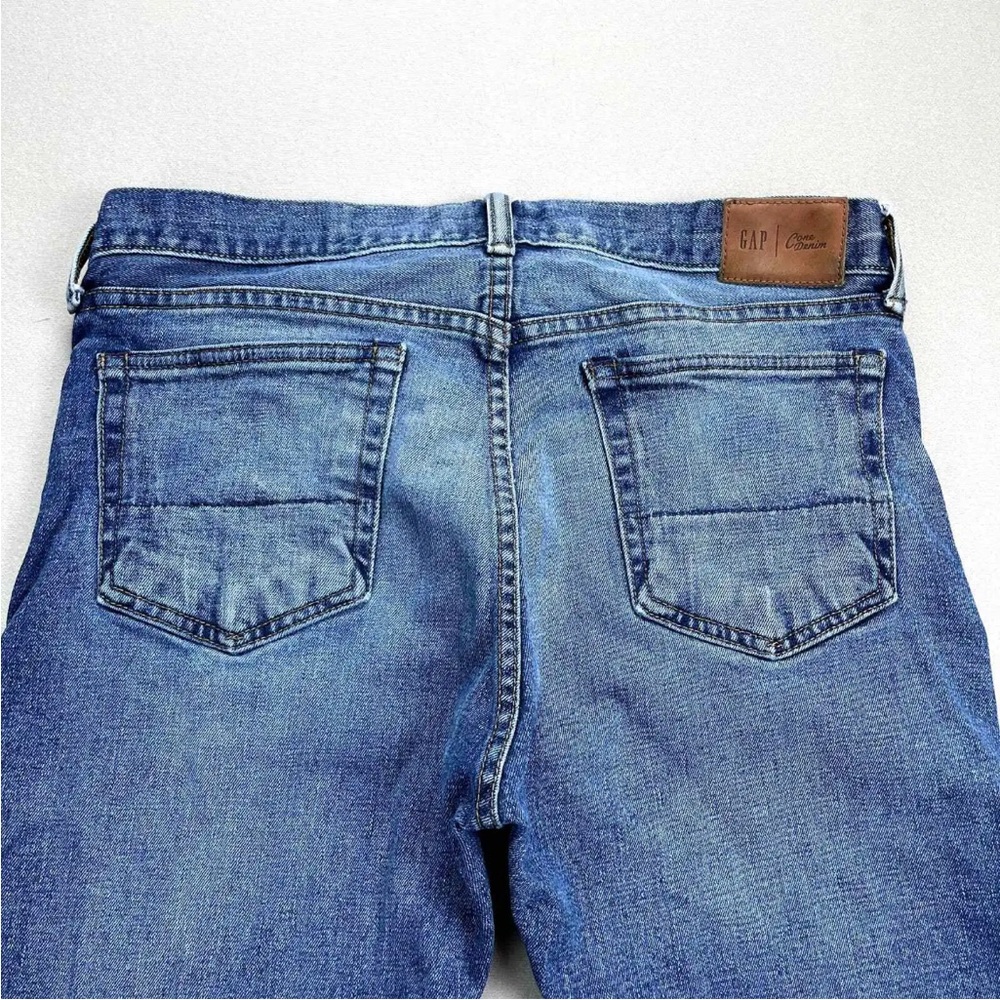 GAP Selvedge Jeans Mens 32x30 Blue Cone Denim White Oak Slim Fit Stone Wash
